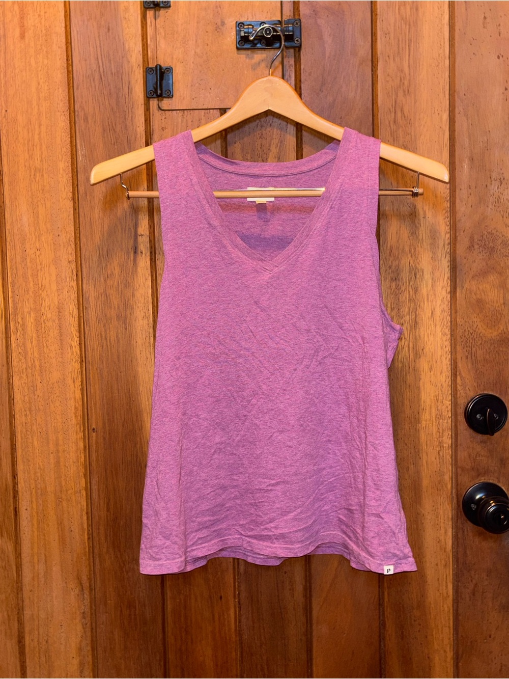 Pact Sleeveless V-Neck Tank Top - Mauve Organic Cotton